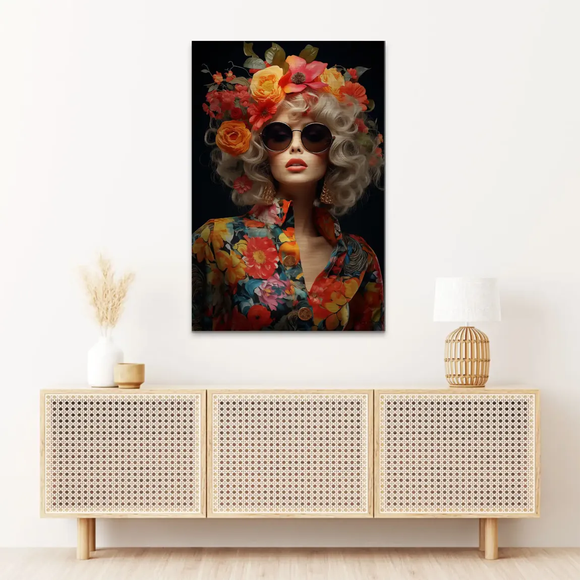 Floral Glamour Alu Dibond Bild gebürstet