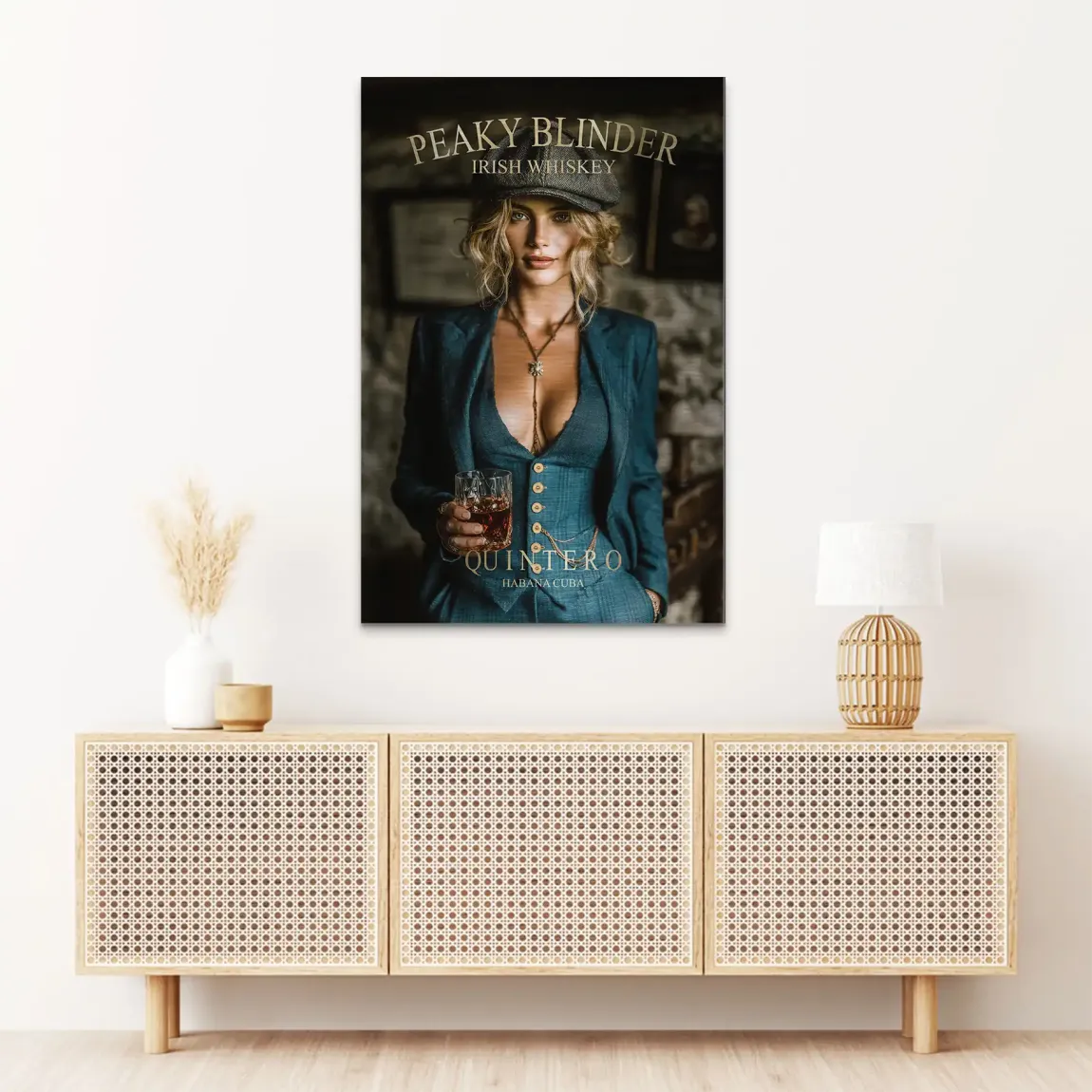 Peaky Blinder Glam Alu Dibond Bild gebürstet