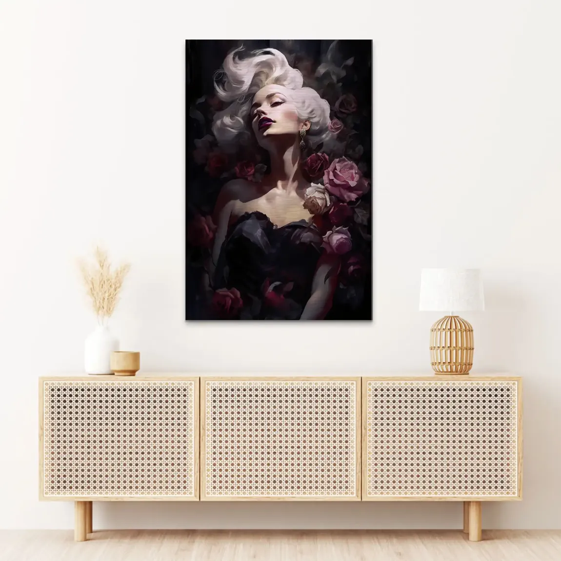 Velvet Rose Marilyn Monroe Alu Dibond Bild gebürstet