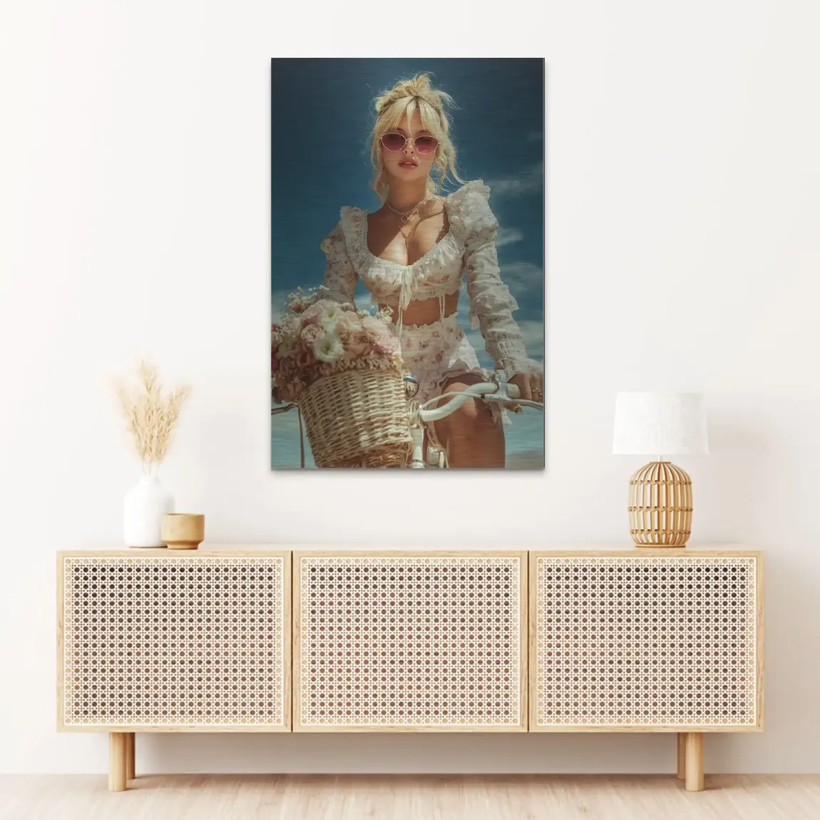 Blütenmädchen Alu Dibond Bild gebürstet