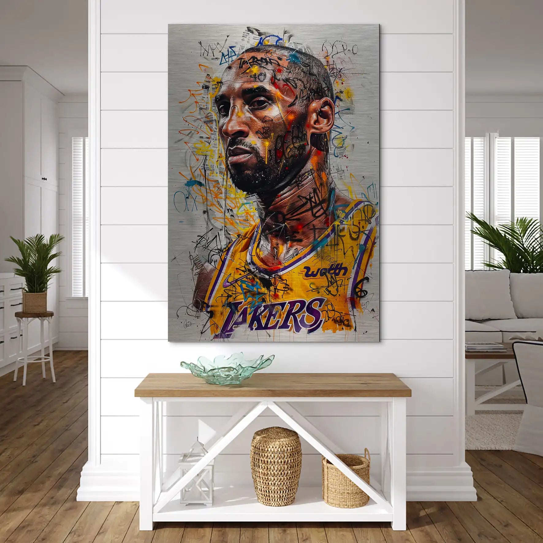 Kobe Basketball Street Art AluDibond Gebürstet INGALERIE