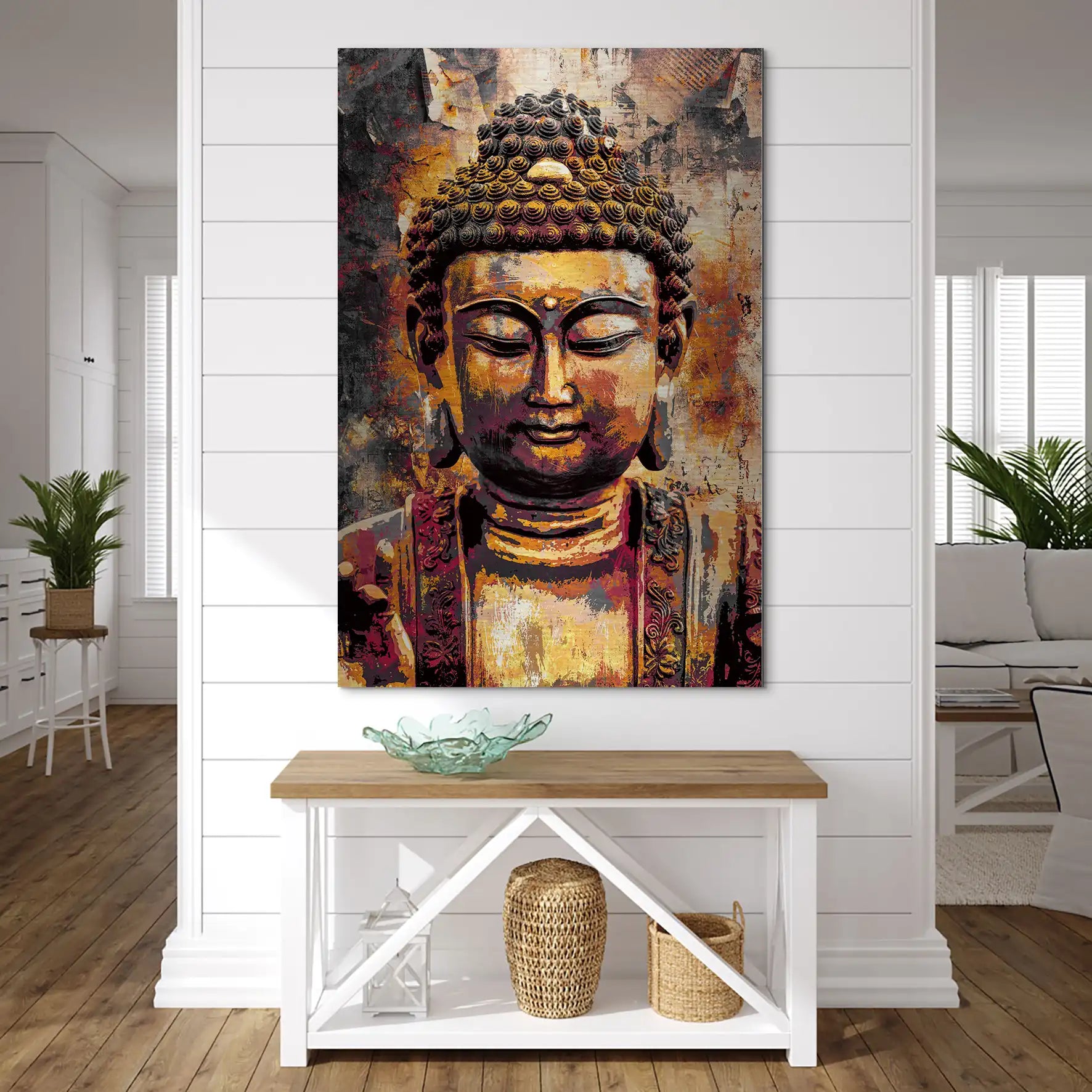 Buddha Vintage AluDibond Gebürstet INGALERIE