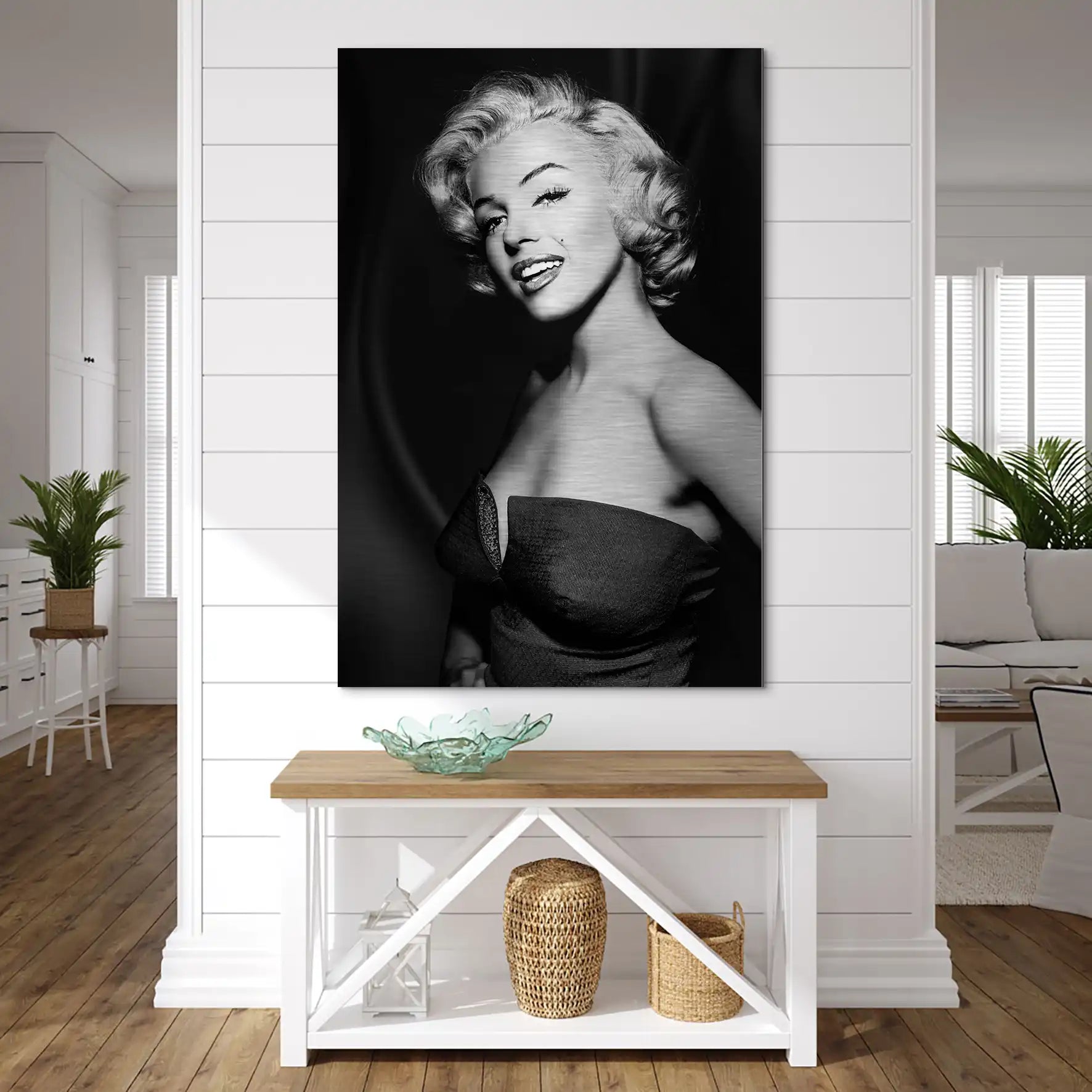 Marilyn Black and White AluDibond Gebürstet INGALERIE