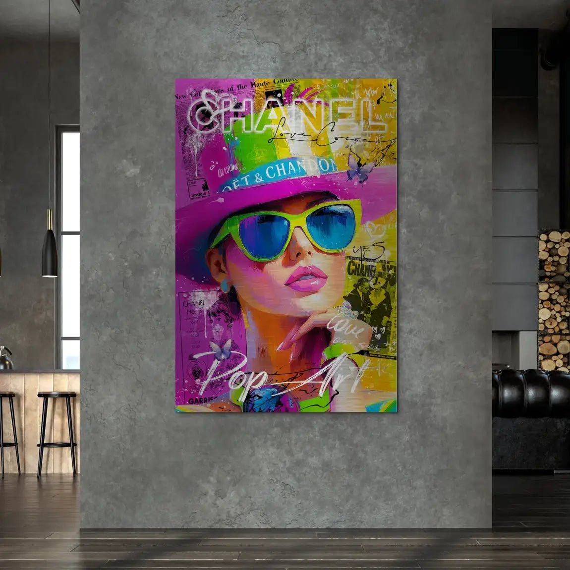Chanel Pop Art Beauty Nr.4 AluDibond Gebürstet INGALERIE