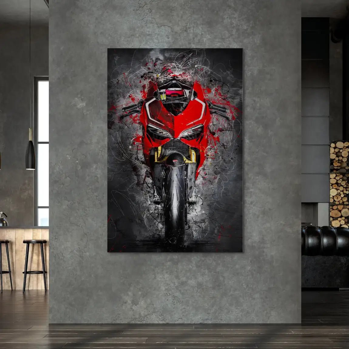 Ducati Panigale Abstrakt Nr.4 AluDibond Gebürstet INGALERIE