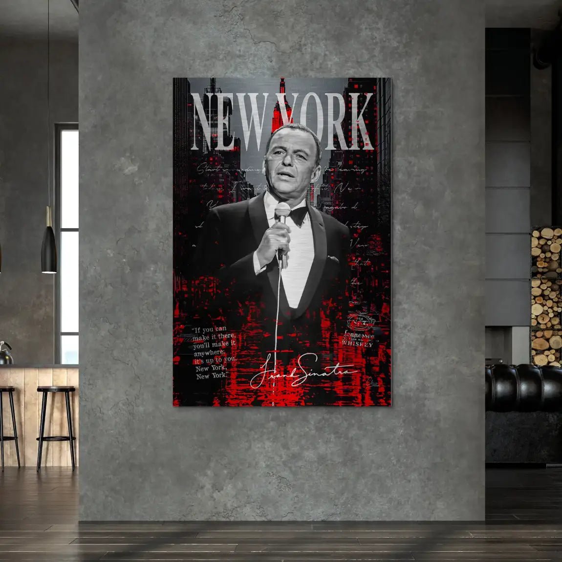 Sinatra New York AluDibond Gebürstet INGALERIE