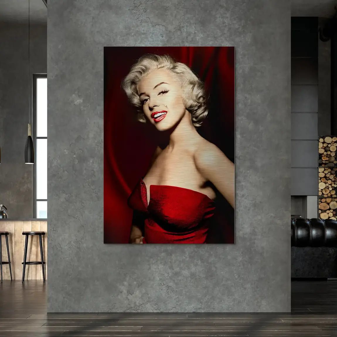 Marilyn Monroe Club Style AluDibond Gebürstet INGALERIE