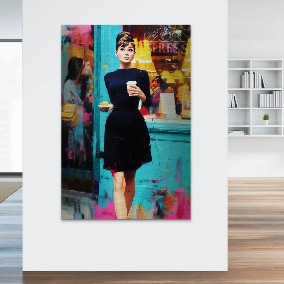 Audrey Hepburn Frühstück mit Stil Alu Gebürstet INGALERIE