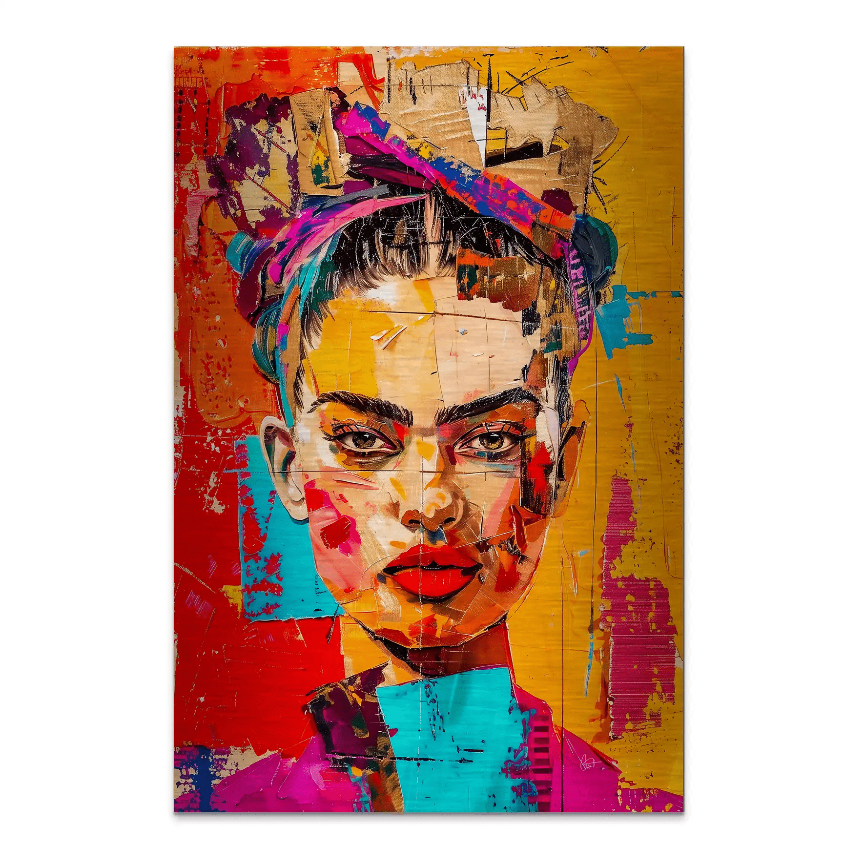 Frida Street Art Style AluDibond Gebürstet INGALERIE