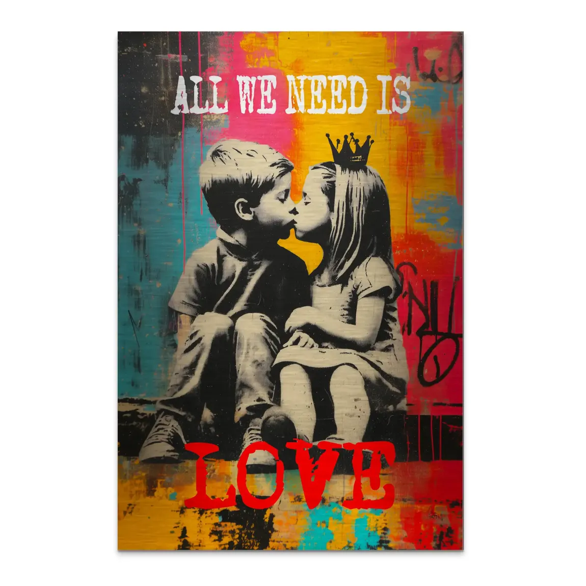 Need Love Art Aluminiumbild gebürstet
