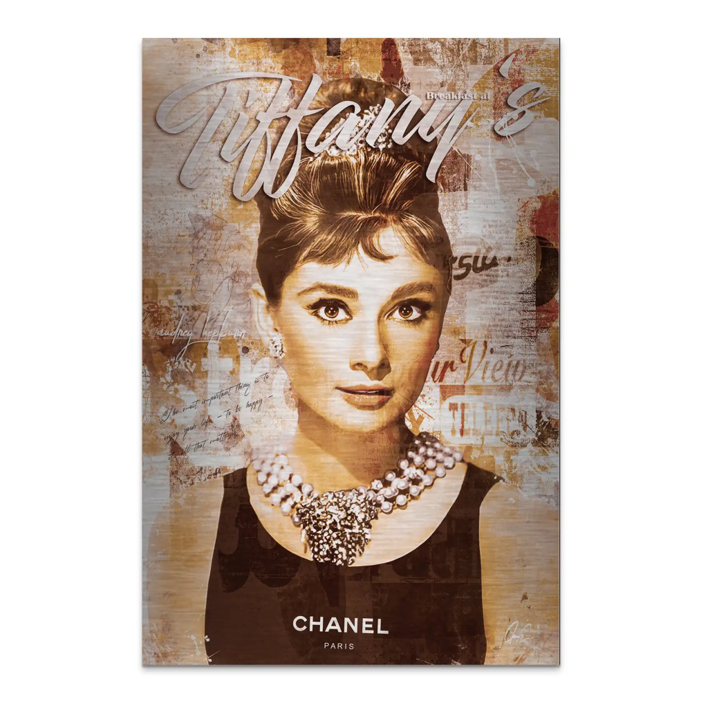 Audrey Tiffany Retro Art AluDibond Gebürstet INGALERIE