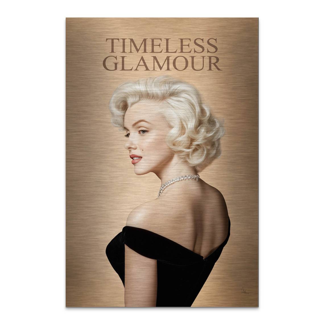 Marilyn Monroe Zeitlos Aluminiumbild gebürstet