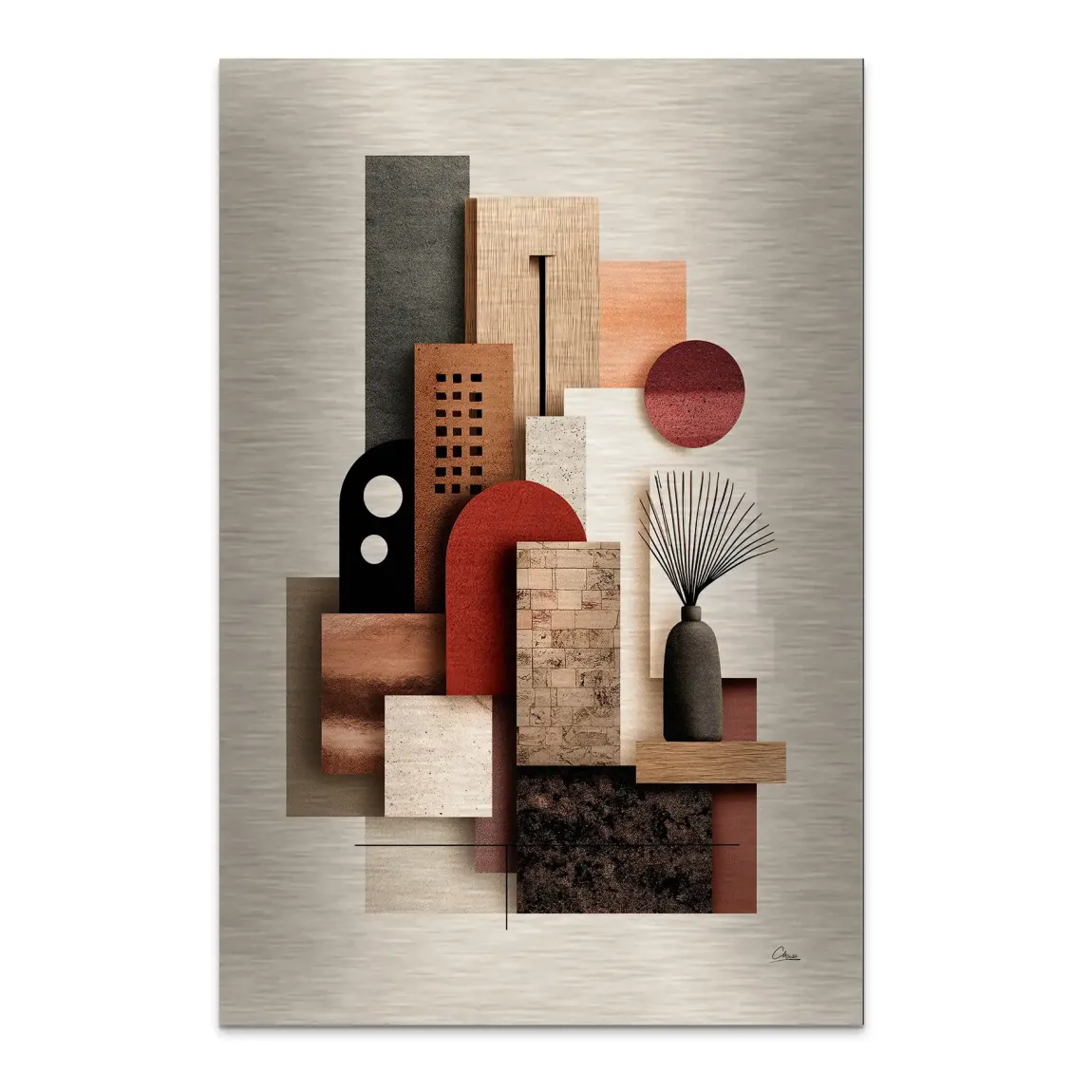 Urban Layers Elegance Alu Dibond Bild gebürstet INGALERIE