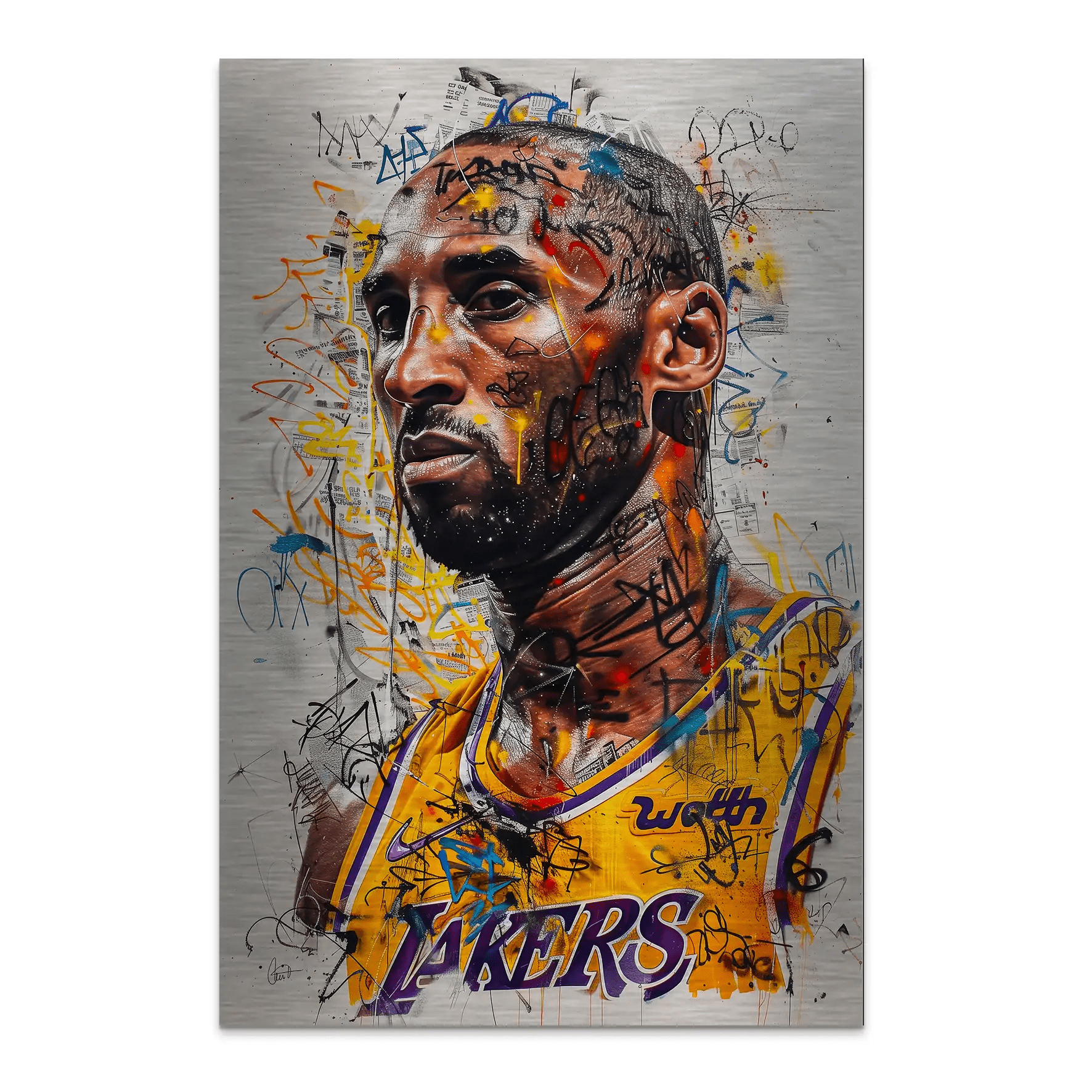 Kobe Basketball Street Art AluDibond Gebürstet INGALERIE