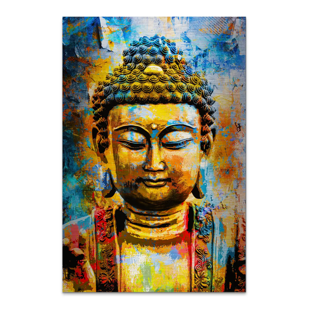 Buddha Color Style AluDibond Gebürstet INGALERIE