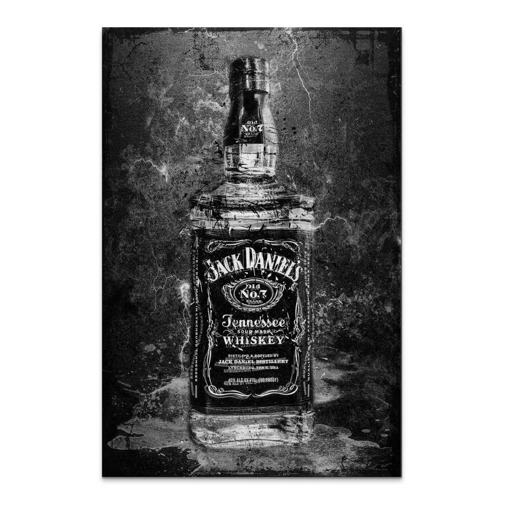 Jack Whisky Black Style AluDibond Gebürstet INGALERIE