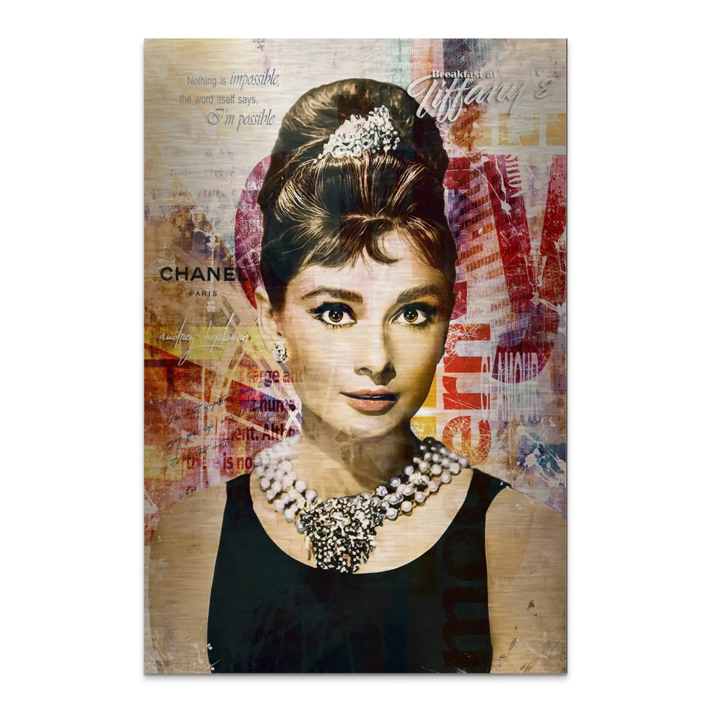 Audrey Glamour Art AluDibond Gebürstet INGALERIE