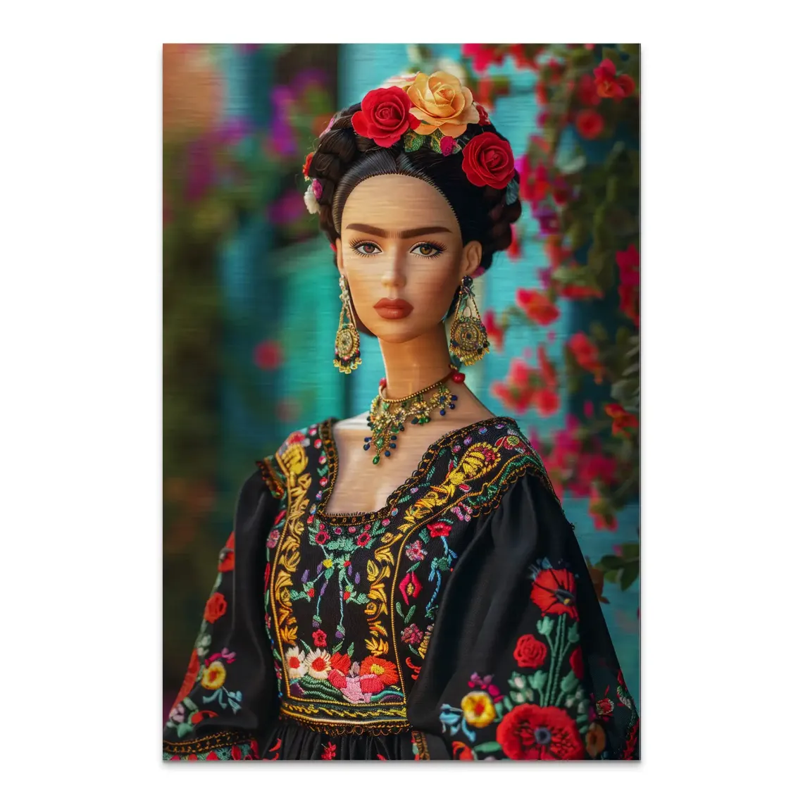 Frida Barbie Alu Dibond Bild gebürstet