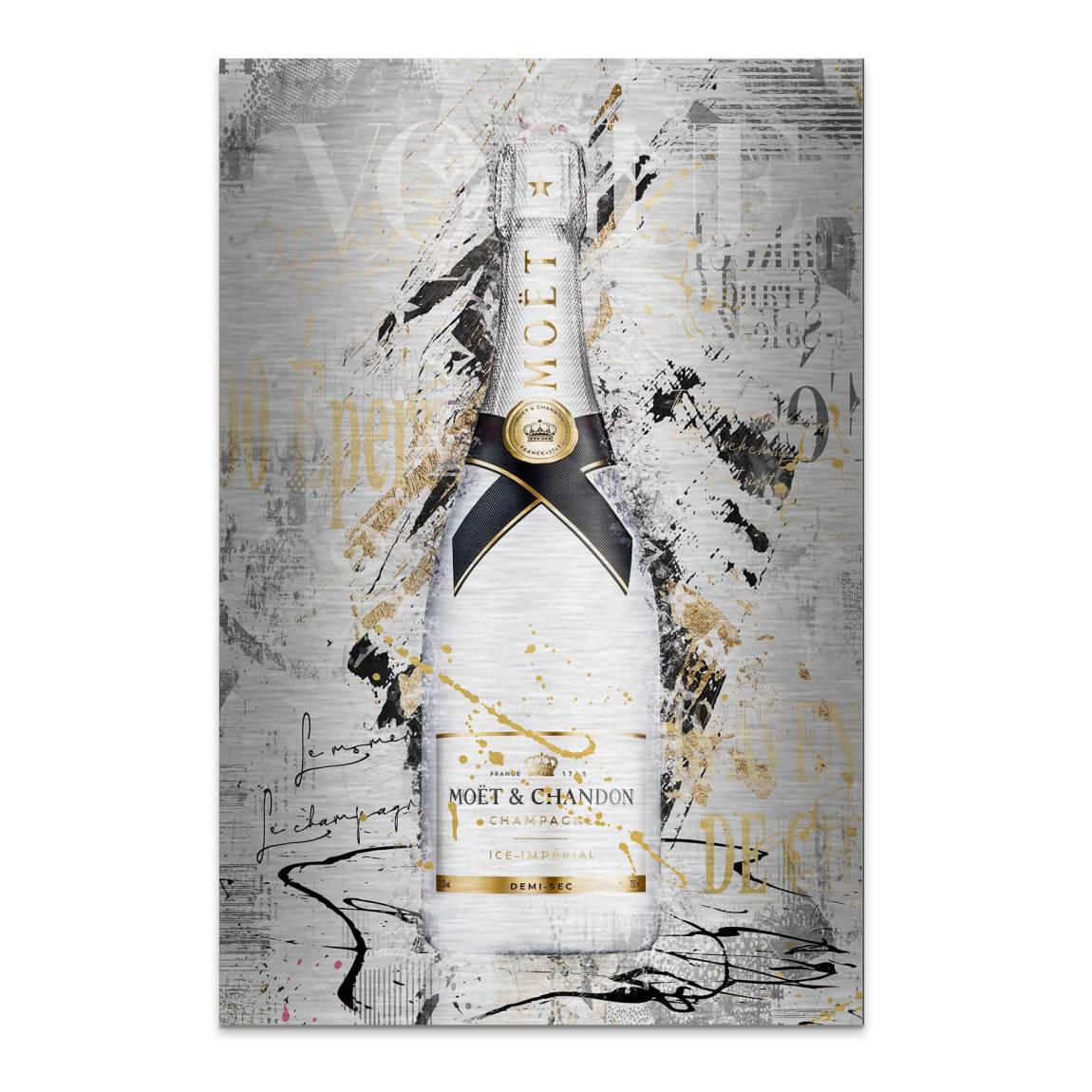 Champagner Prestige Aluminiumbild gebürstet