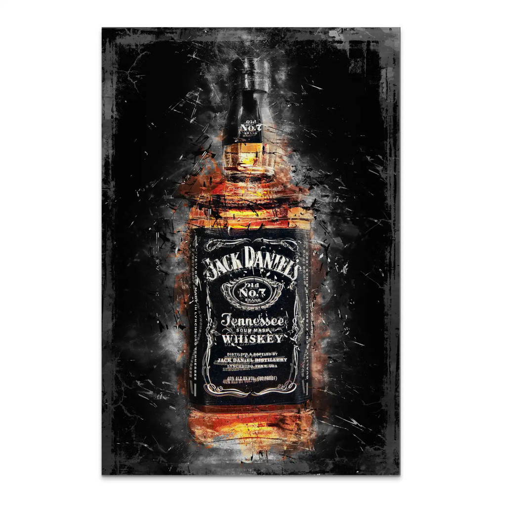 Jack Whisky Abstrakt AluDibond Gebürstet INGALERIE