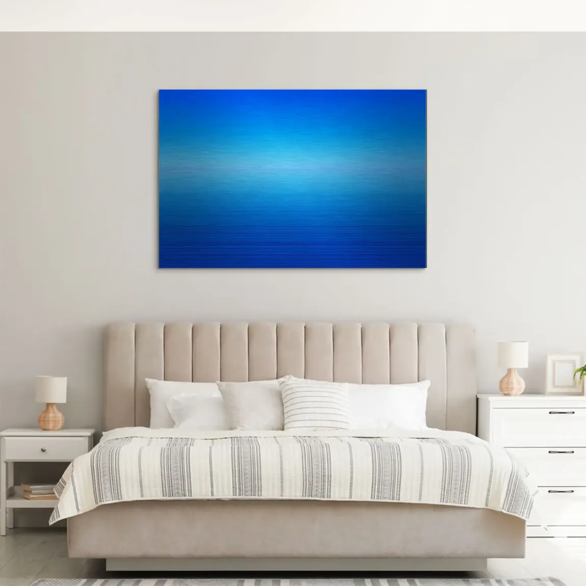 Blauer Horizont Aluminiumbild gebürstet