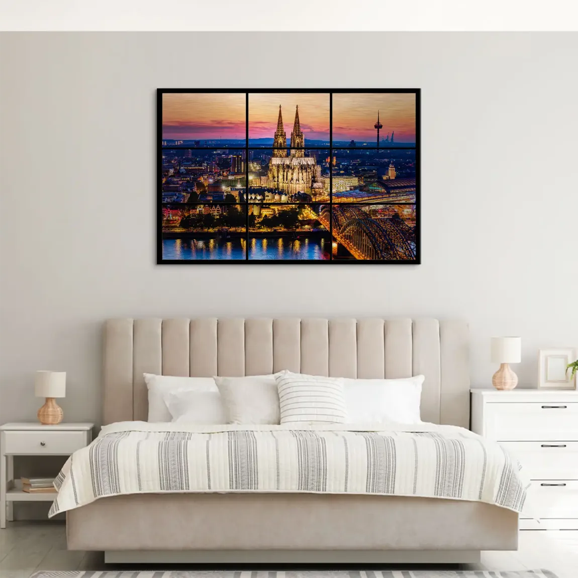 Köln Skyline View AluDibond Gebürstet