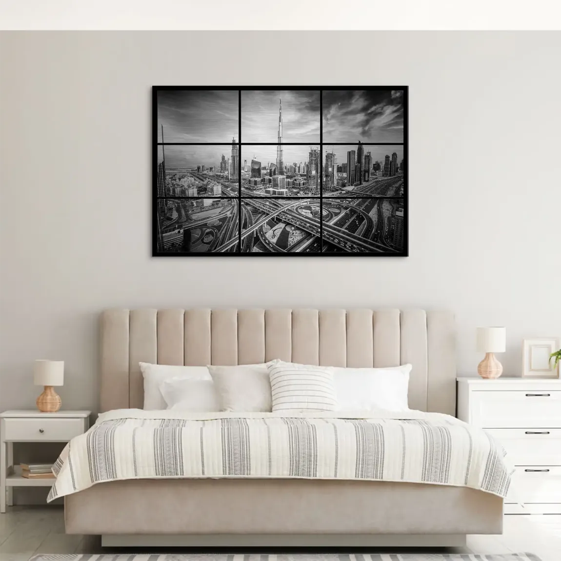 Skyline Noir Dubai AluDibond Gebürstet