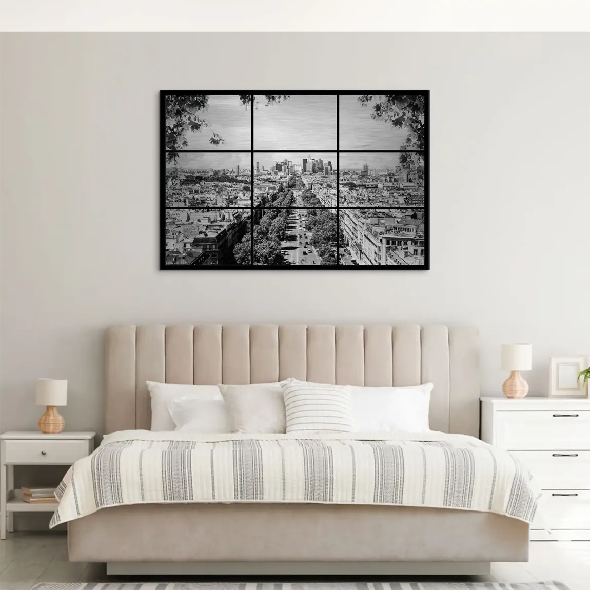 Paris Avenue Noir AluDibond Gebürstet