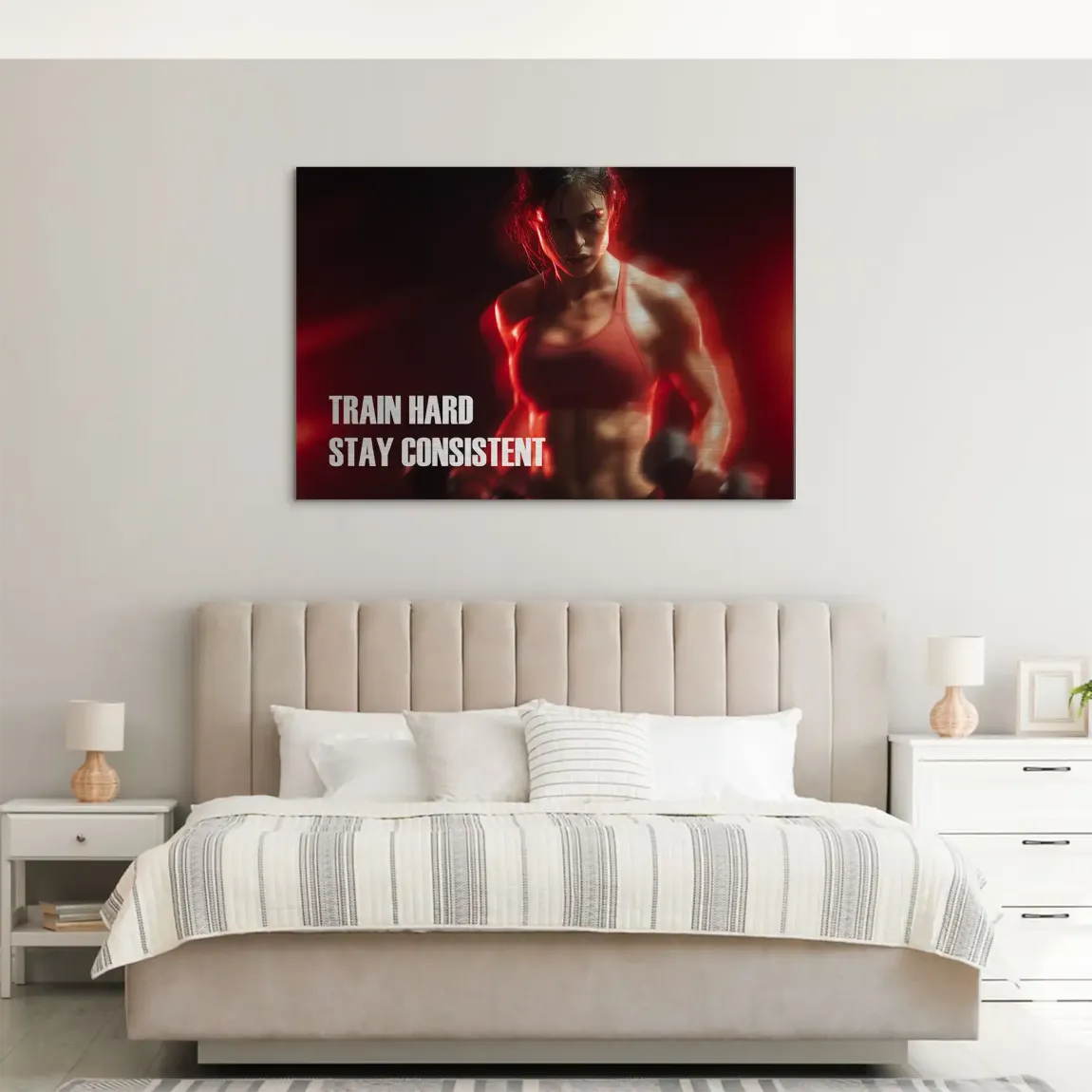 Fitness Motivation Alu Dibond Gebürstet Bild