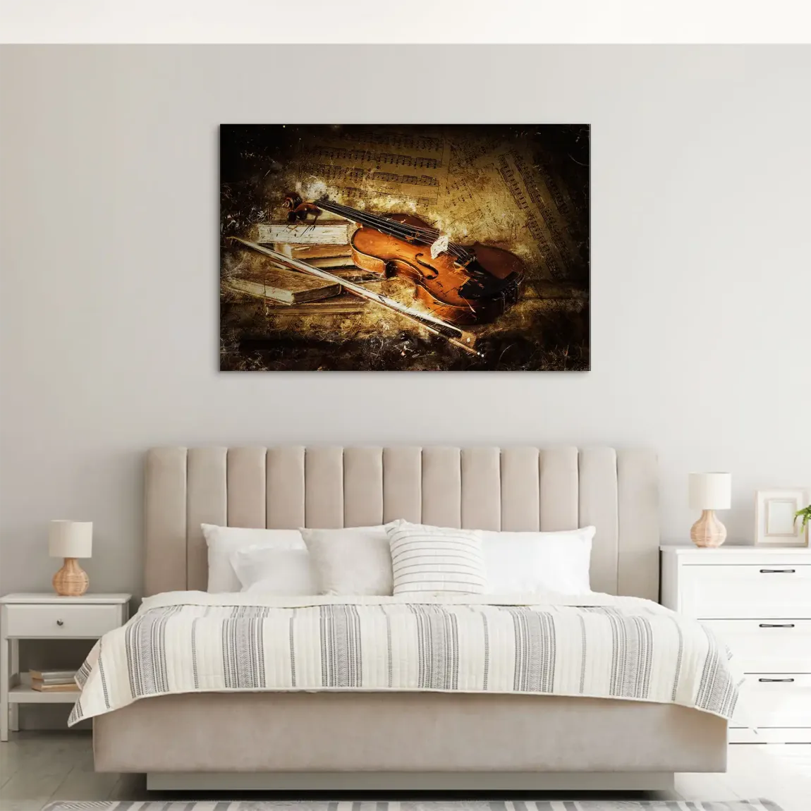 Golden Strings Melodie AluDibond Gebürstet