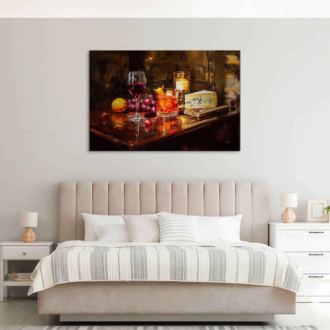 Wein im Licht Alu Dibond Gebürstet Bild