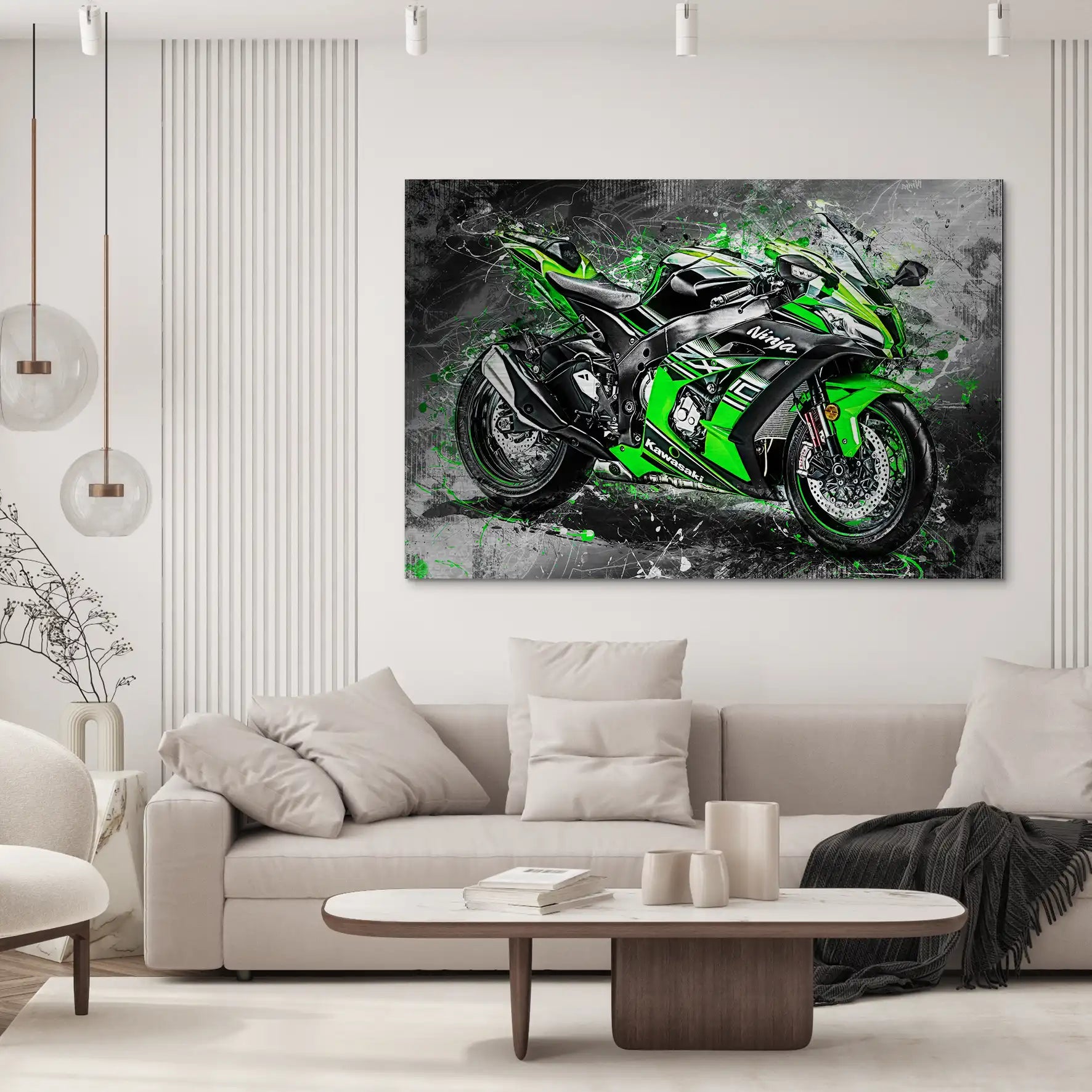 Kawasaki ZX10 Abstrakt AluDibond Gebürstet INGALERIE