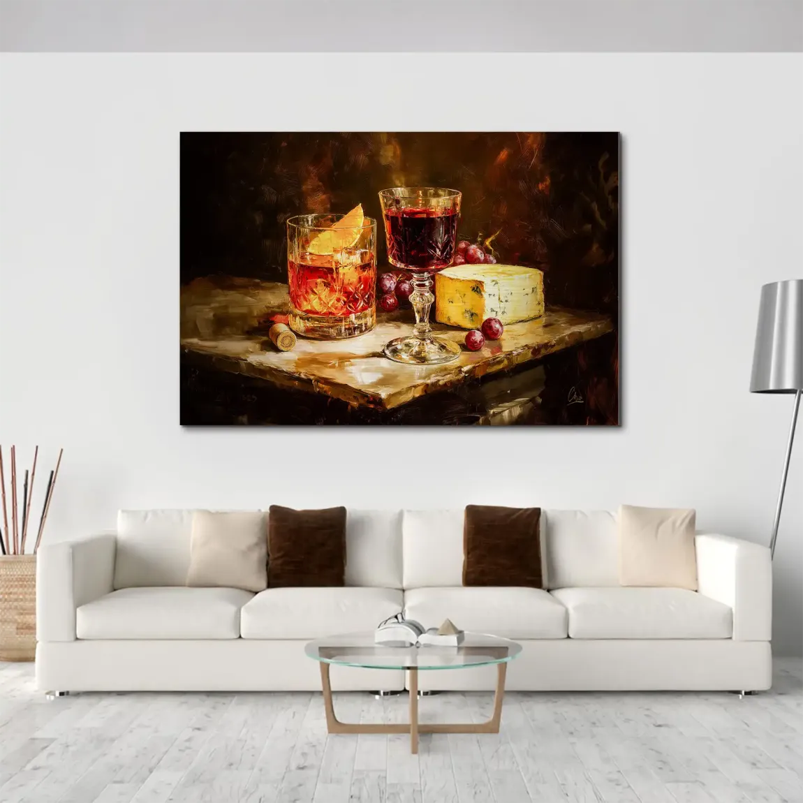 Wein & Käse AluDibond Gebürstet