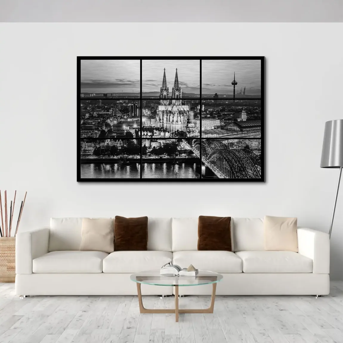 Köln Noir View AluDibond Gebürstet