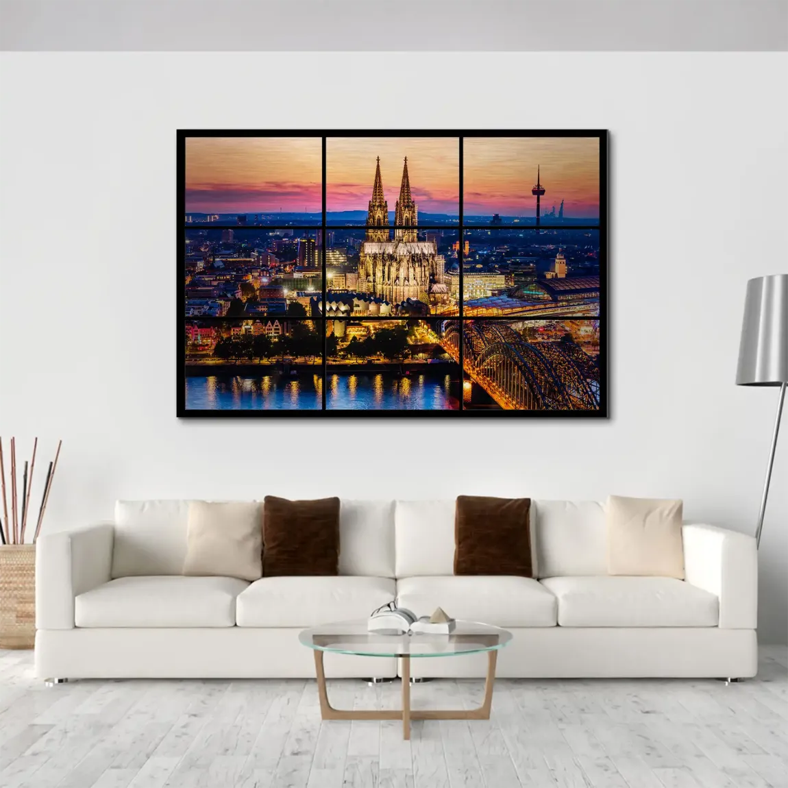 Köln Skyline View AluDibond Gebürstet