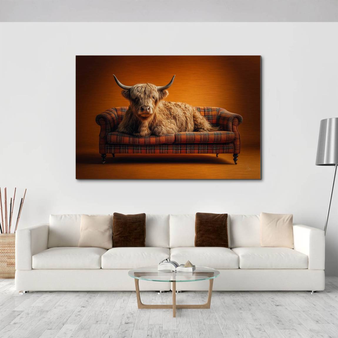 Highland Lounge Alu Dibond Gebürstet Bild