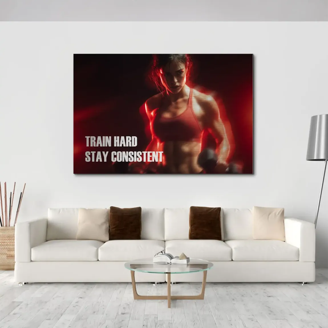 Fitness Motivation Alu Dibond Gebürstet Bild
