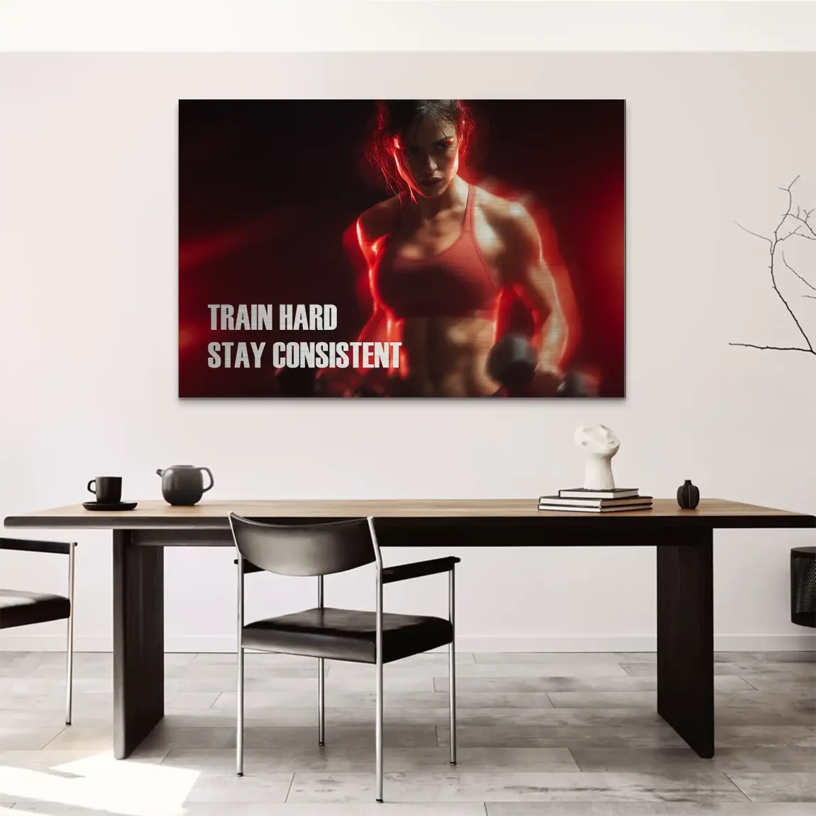 Fitness Motivation Alu Dibond Gebürstet Bild