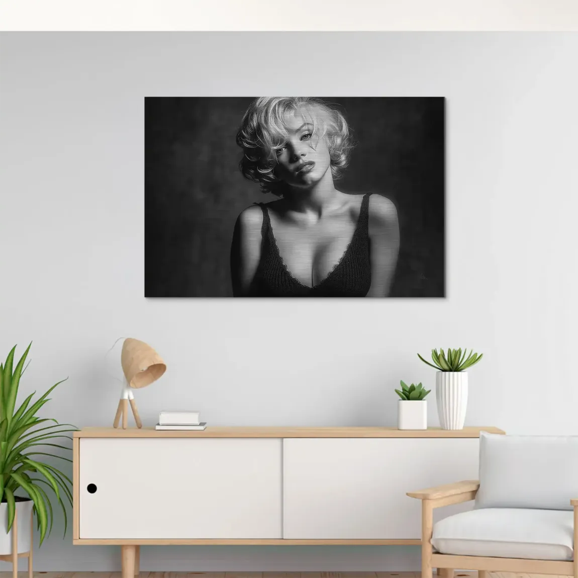 Marilyn Monroe Glamour Aluminiumbild gebürstet