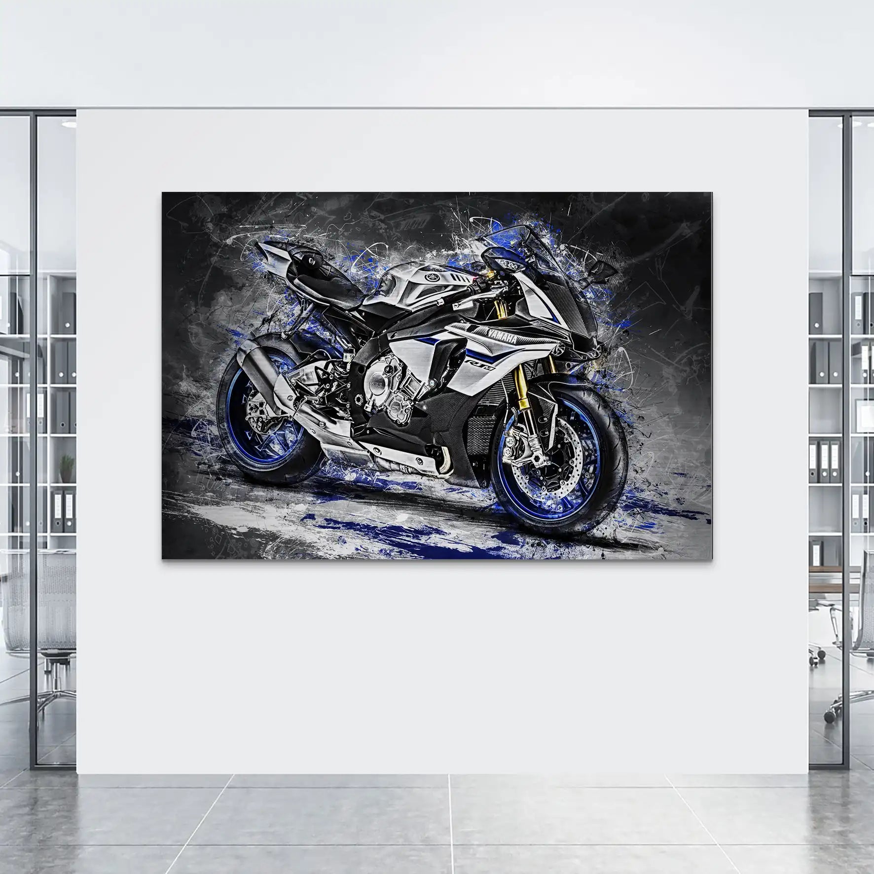 Yamaha R1M Abstrakt AluDibond Gebürstet INGALERIE