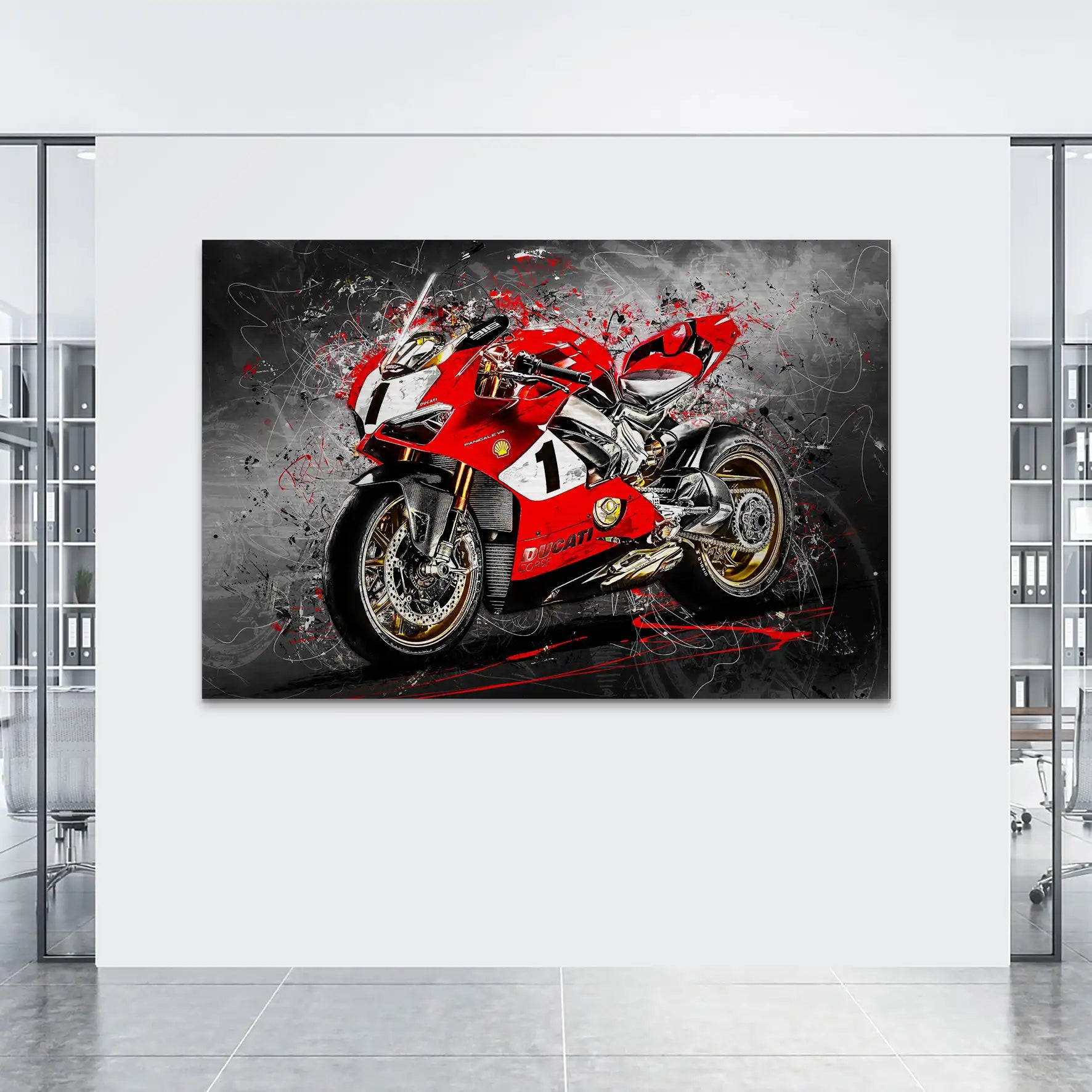 Ducati 916 Anniversario Abstrakt AluDibond Gebürstet INGALERIE