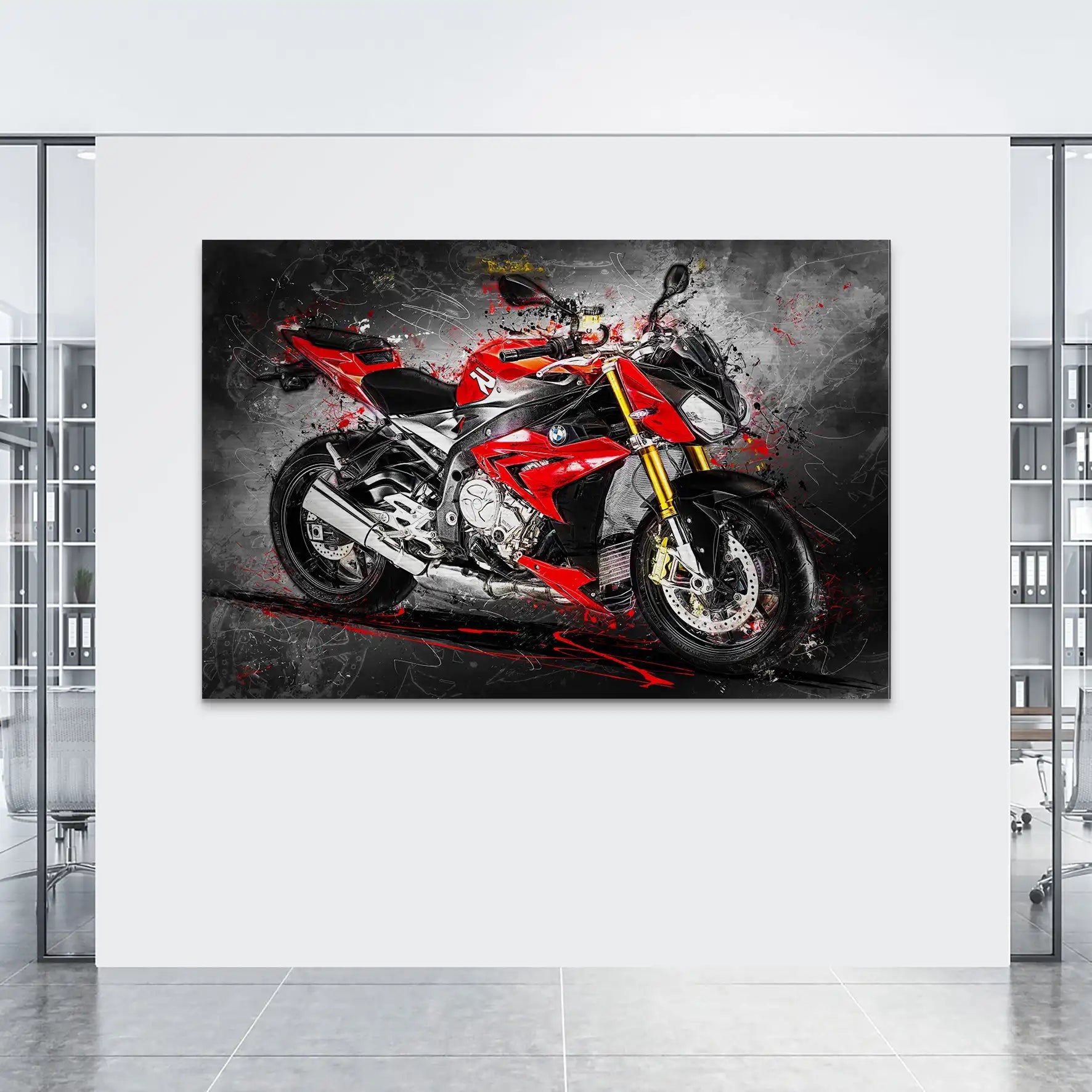 BMW S1000R Abstrakt AluDibond Gebürstet INGALERIE