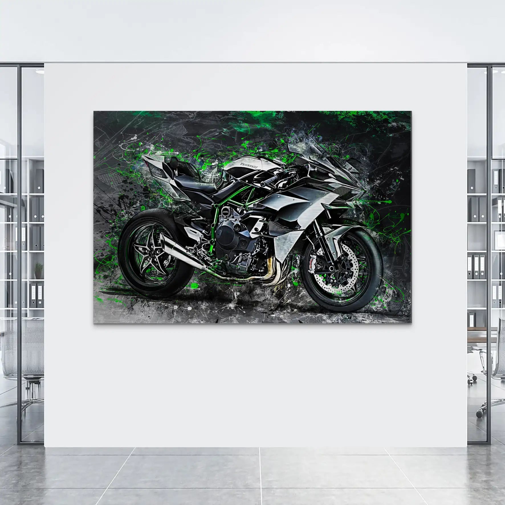 Kawasaki H2 Abstrakt AluDibond Gebürstet INGALERIE