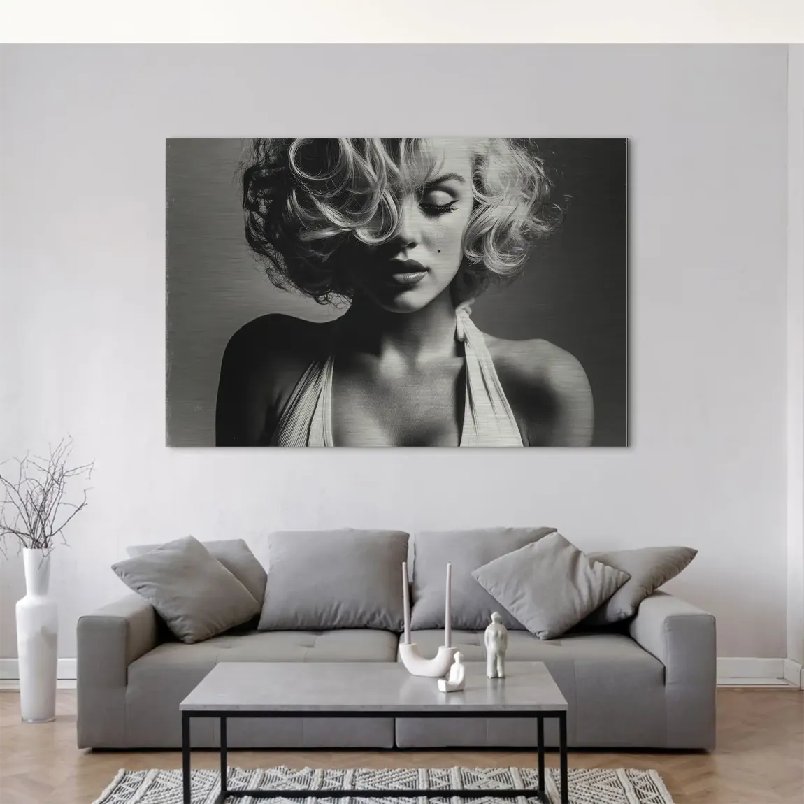 Marilyn sinnliche Ruhe AluDibond Gebürstet