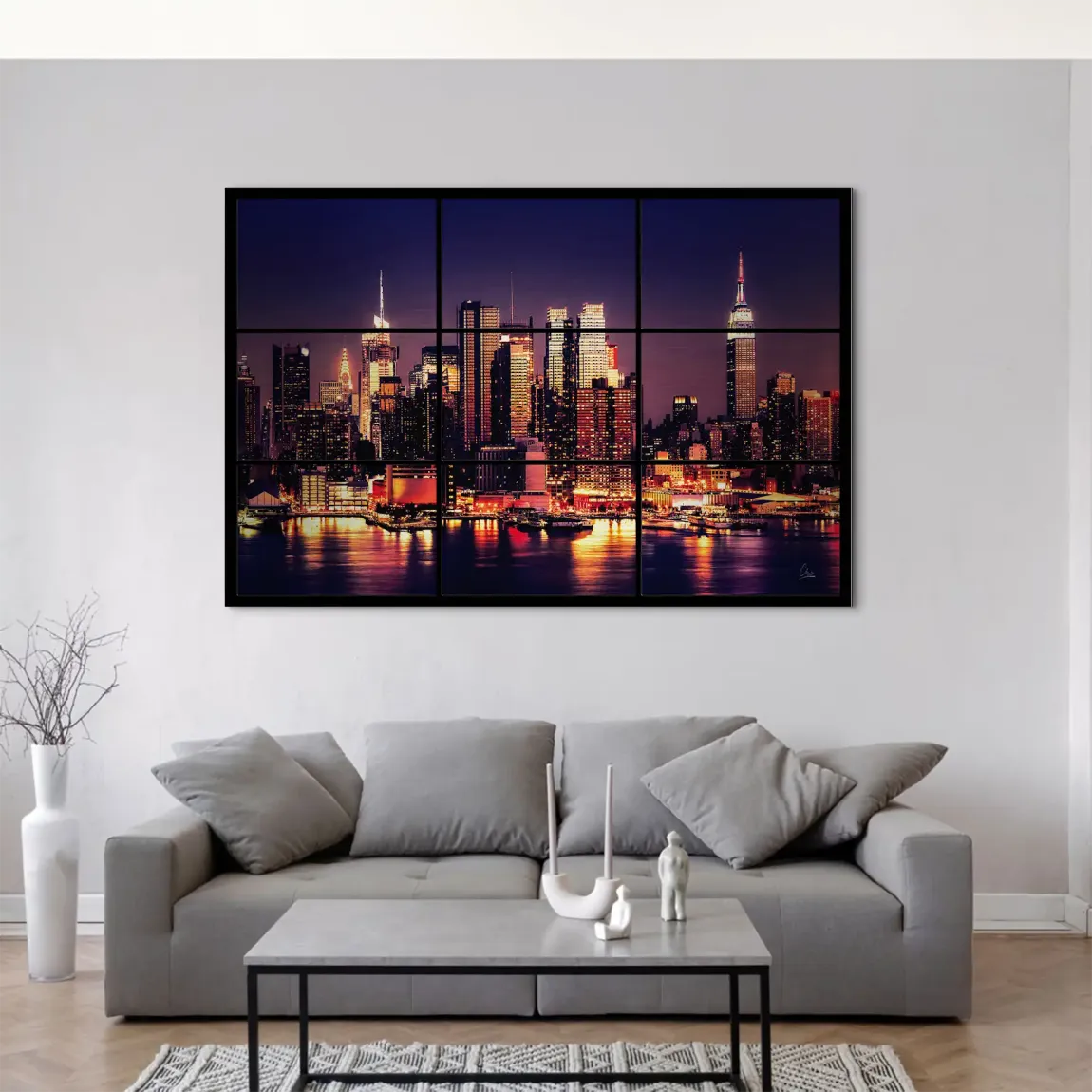 New York Skyline View AluDibond Gebürstet