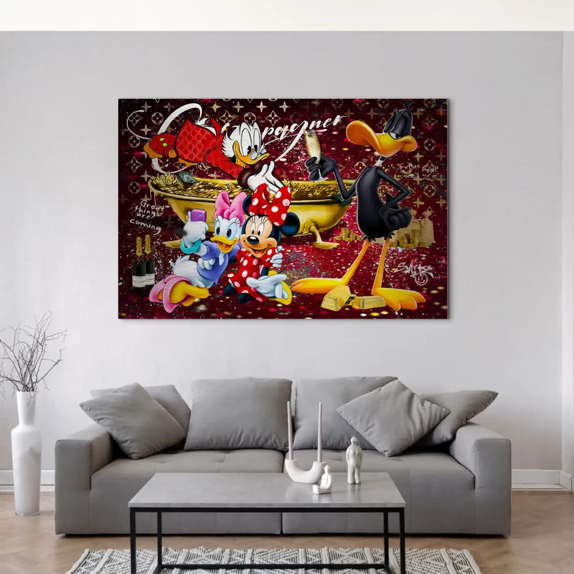 Luxury Duck Party AluDibond Gebürstet