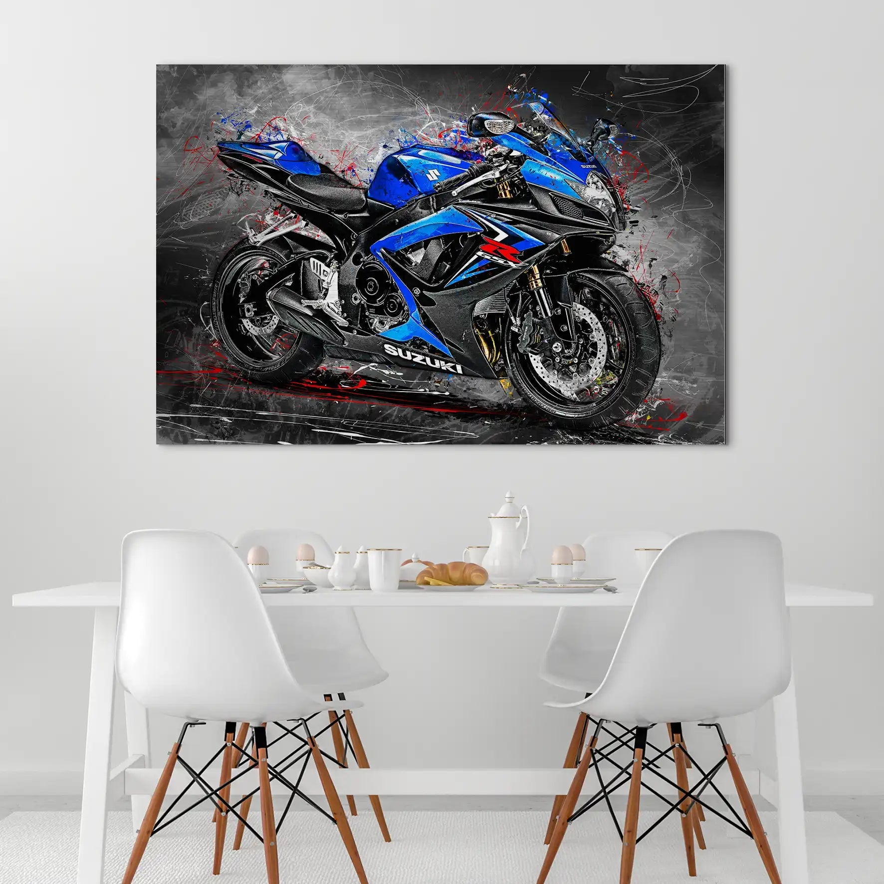 Suzuki GSXR 600 Abstrakt AluDibond Gebürstet INGALERIE