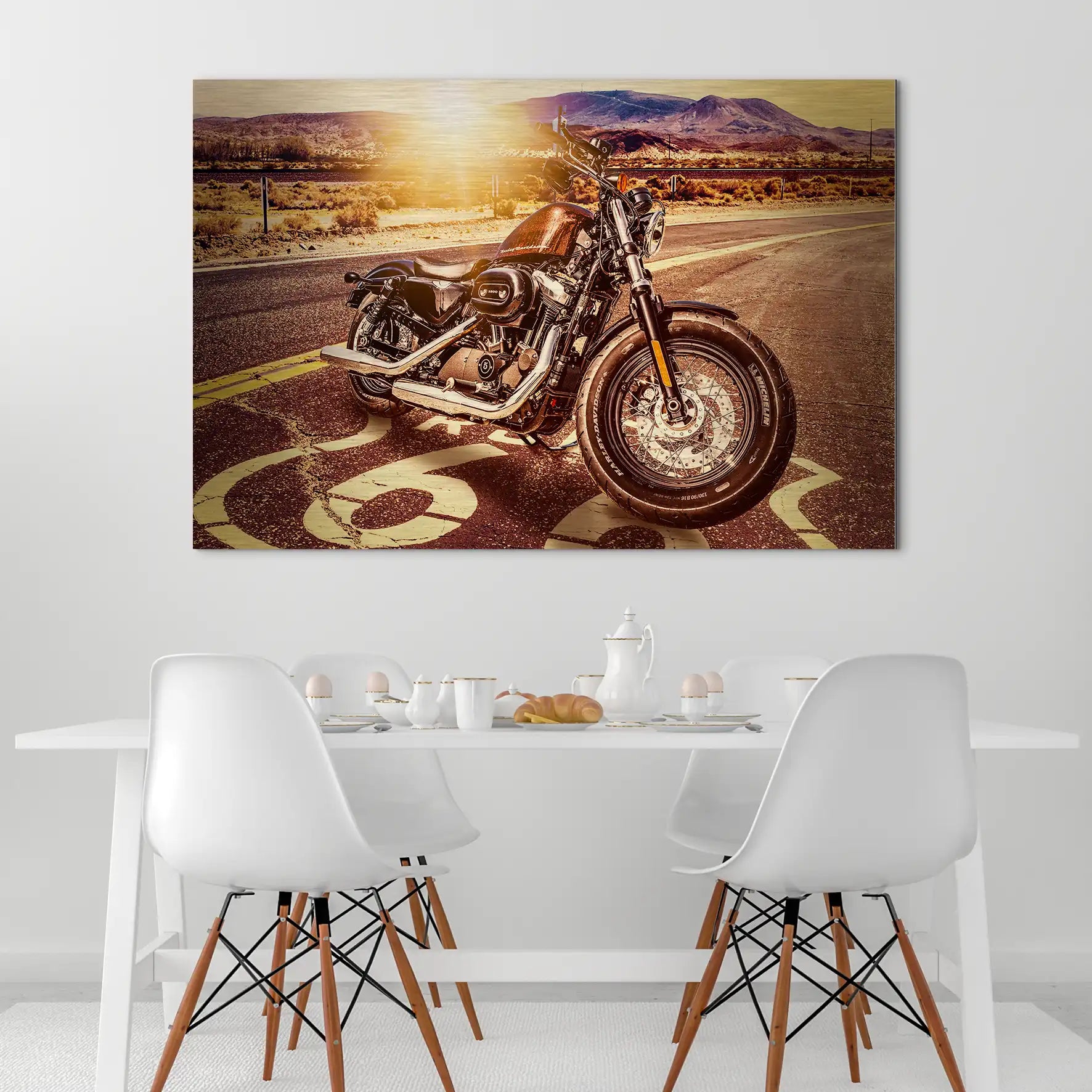 Harley Road Heritage auf gebürstetem Aluminium INGALERIE