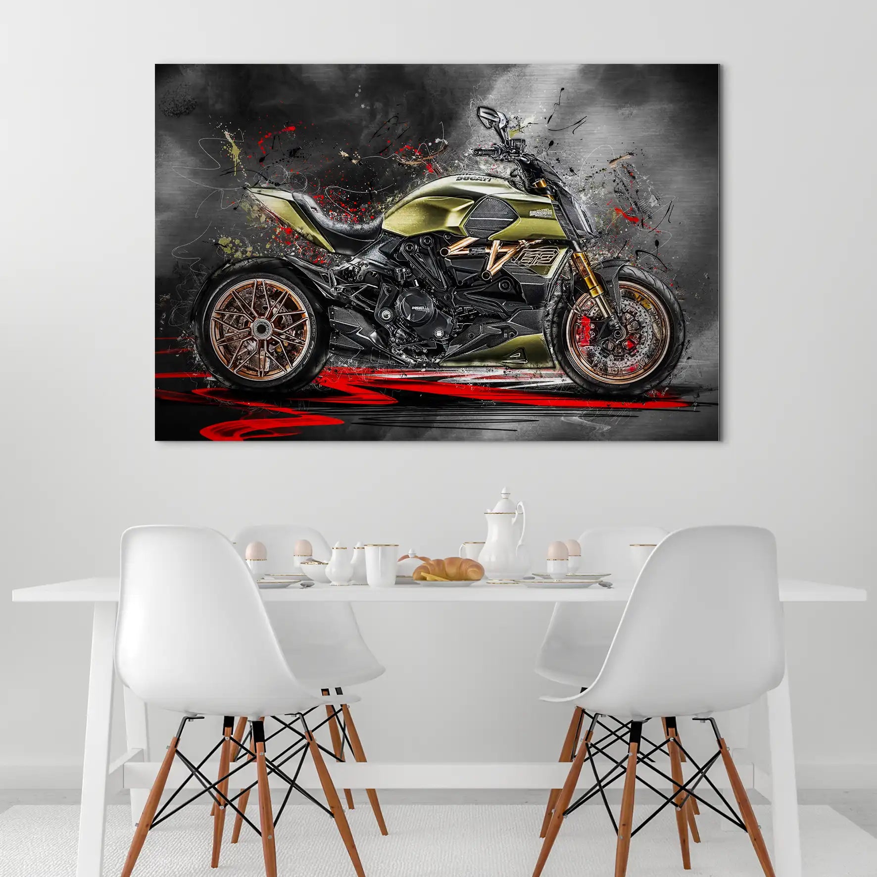 Ducati Diavel Lambo AluDibond Gebürstet INGALERIE