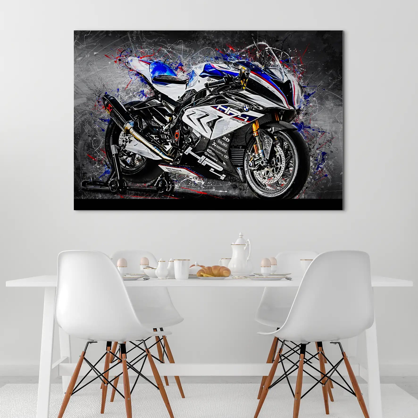 BMW HP4 Race Abstrakt AluDibond Gebürstet INGALERIE